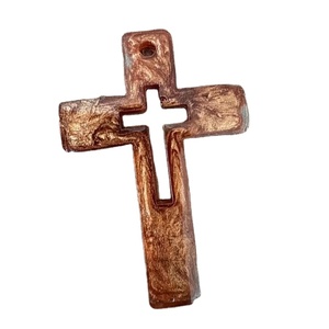 Cruz de pared de madera de mango de resina personalizada, decoración religiosa elegante de madera para el hogar, regalo de Navidad de inauguración de la casa de primera comunión - Product Image 1