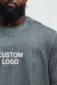 T-shirts surdimensionnés personnalisés en coton 100% lourd 220 g/m² pour hommes, à épaules tombantes, tricotés, de haute qualité, vierges, écologiques et à séchage rapide - Product Image 3
