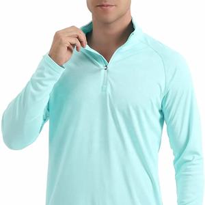 Pull de golf sport 1/4 à col zippé pour homme, col double couche, 100% coton molletonné, imprimé personnalisé, brodé, Street Wear - Product Image 4