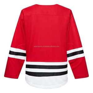 เสื้อฮอกกี้น้ำแข็งทรงหลวมสำหรับผู้ชาย ผ้าโพลีเอสเตอร์ 100% รับผลิตเสื้อฮอกกี้ตามสั่ง บริการ OEM สั่งทำพิเศษ พิมพ์ลาย แห้งเร็ว ระบายอากาศได้ดี - Product Image 2