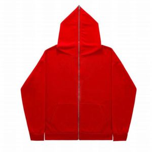 เสื้อฮู้ดดี้ผู้ชายไซส์ใหญ่คุณภาพสูงแบบซิป วินเทจ สีซีดจาง สไตล์ทำสีแบบแอซิดวอช - Product Image 2