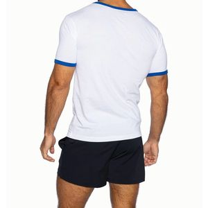 T-shirt Ringer Homme Grande Taille Respirant Séchage Rapide Couleur Unie Col Rond Manches Courtes Tendance 2026 Prix Abordable - Product Image 3