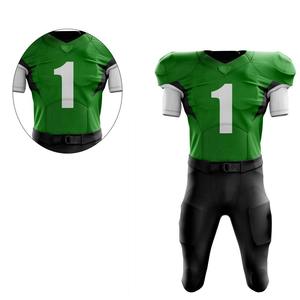 Men's Sublimated American Football Uniform Solid Color Short Sleeve Breathable Fitted Style All Seasons Wear Football Uniform - Product Image 2