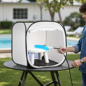 Tenda Portatile Pop-Up per Verniciatura con Porta a Rete 28,3 X 28,5 X 29,5 Pollici, Tenda per Verniciatura a Spruzzo per Lavori sul Posto - Product Image 2