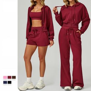 Conjunto Deportivo de 3 Piezas para Invierno, Chaqueta con Capucha, Pantalones Deportivos y Joggers, Ropa Deportiva para Gimnasio y Actividades al Aire Libre, Fabricante - Product Image 6