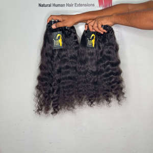 Extensiones de Cabello Rizado Ondulado al por Mayor, Cabello Humano Virgen Indio con Cutícula Alineada, Ondulado Profundo, Sin Procesar, en Paquetes - Product Image 2