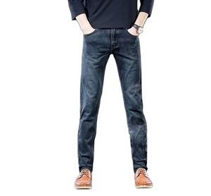 Pantalones vaqueros de mezclilla para hombre, Jeans informales lavados, OEM, superventas, ajustados, de bajo precio, calidad personalizada, venta al por mayor - Product Image 1