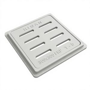 Tapa de Alcantarilla Cuadrada de Fibra de Vidrio (FRP) Negra de 650x650 mm, Ecológica, Impermeable y Anticorrosiva - Product Image 2