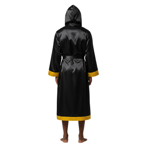 Premium Custom Boxing Robe Satin Ring Walk Robe Hooded Fight Gown OEM ODM Sportswear Manufacturer Factory Supplier - Product Image 3