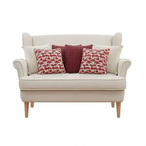 Ensemble de 6 housses de coussin décoratives SOGA, rouge et blanc, en tricot bouclé, motif feuille de Ginkgo texturé, pour coussins décoratifs - Product Image 1