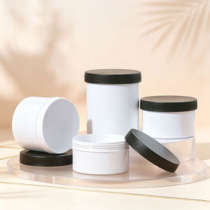 ขวดพลาสติกสีขาวขนาด 200-500 มล. - ภาชนะ PP สำหรับบรรจุเม็ดสี น้ำยาล้างเครื่องสำอาง และสครับ; ขวดปากกว้างสำหรับแว็กซ์ผม - Product Image 1
