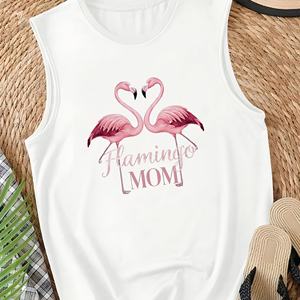 Chaleco de Punto Informal para Mujer con Diseño de Flamenco y Logotipo en la Parte Delantera, Marca Heart Flamingo MOM - Product Image 3
