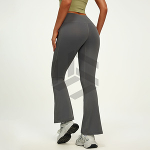 High-Waisted Quick Dry Gym <b>Leggings</b> Elastic Waist Scrunched Butt Yoga Pants Breathable Tie Dye Solid <b>Pattern</b> Pockets Yoga sets - Product Image 1