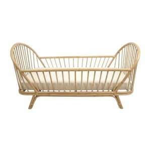 Wholesale Rattan Baby Cot Nursery Furniture <b>Set</b> Cheap Price Factory Direct Sale Hot Sale High Quality Kids Room Woven Cradle - Product Image 2