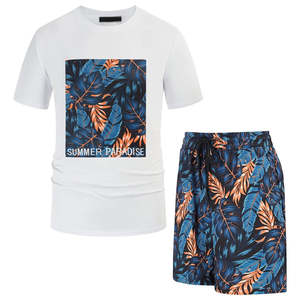 Conjunto de Dos Piezas para Hombre, Casual, de Alta Calidad, Talla Grande, Transpirable, de Secado Rápido, con Camiseta y Pantalones Cortos de Punto, con Logotipo Personalizado, para Verano - Product Image 2