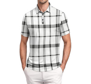 Mens <b>Classic</b> for Shirt Button Placket Formal Casual Mix Anti-Wrinkle Knitted Fabric 100% Cotton Short Sleeve Front Logo Custom - Product Image 5