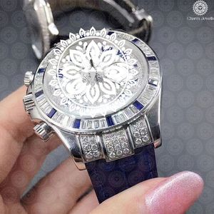 Charm Jewells Luxury Unisex Stainless Steel Watch 42mm Sapphire Crystal Analog Dial <b>Chronograph</b> Quartz Movement - Product Image 2