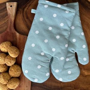 Factory Wholesale Pure Cotton Waterproof Diamond Quilted Wrist-Length Heat-Resistant <b>Gloves</b> for Household Kitchen Ovens - Product Image 2