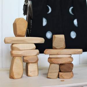 Jeu d'équilibre carré en bois écologique fait main pour enfants, idéal pour les cadeaux de déménagement et d'anniversaire - Product Image 1