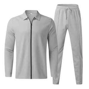 Ensemble de survêtement homme personnalisé, épais, délavé à l'acide, effet soleil, avec sweat à capuche zippé et pantalon de survêtement baggy, style streetwear vieilli - Product Image 3
