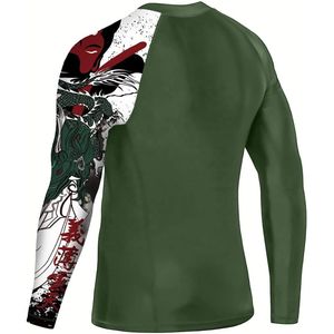 Premium 100% Good Material <b>Men</b> Rash Guard Long Sleeve <b>Compression</b> <b>Shirt</b> New Design Gym Fitness Round Neck Breathable Spandex - Product Image 4