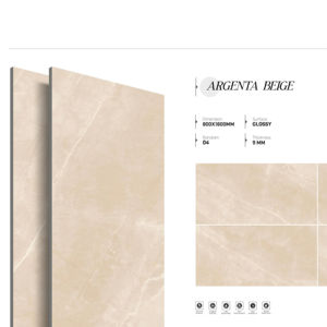 Carreaux de sol et de mur en porcelaine brillante de luxe, format 800x1600, 1200x1800, 750x1500 mm, grandes dalles pour villa, hôtel et bureau - Product Image 1