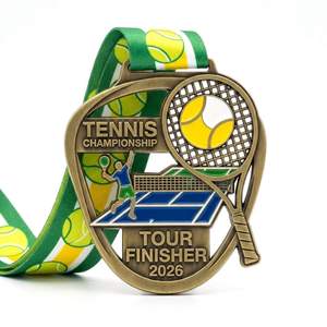 Médailles en émail personnalisées pour tournoi de tennis de championnat sportif avec logo - Product Image 1