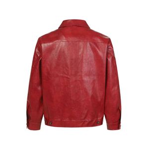 Chaqueta de Cuero Sintético Personalizada Estilo Vintage Urbano, Impermeable, Antidesgarro, con Detalle de Telaraña, de Alta Calidad, Estilo Hip Hop - Product Image 4