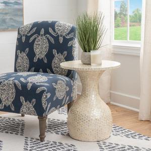 Handmade Natural Capiz Shell Mosaic <b>Side</b> <b>Table</b> <b>Round</b> Accent <b>Table</b> For Living Room Furniture Home Decor Wholesale - Product Image 5