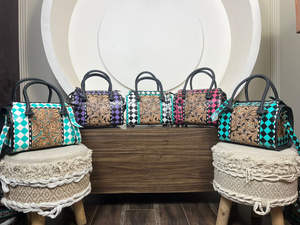 Nouveau sac Speedy de style occidental à carreaux noirs et blancs de taille moyenne pour femme, sac de voyage en cuir repoussé, sac à bandoulière en cuir de vachette - Product Image 6