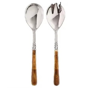 Best Seller Metal Salad Server Set Stainless Steel Salad <b>Serving</b> <b>Spoon</b> Fork Kitchen Dining Table Use - Product Image 6