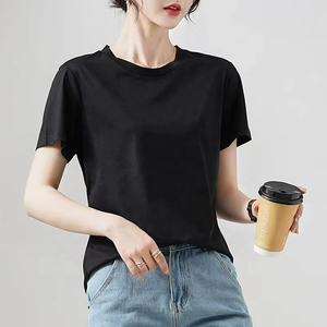 Camiseta Deportiva de Gimnasio para Mujer, Cuello Redondo, 220g, Algodón/Spandex Ecológico de Alta Calidad, con Logotipo Personalizado - Product Image 1