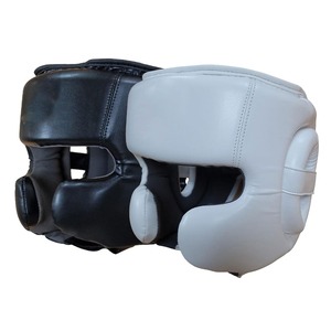 High New Arrival Professional Leather <b>Head</b> Guard for Boxing MMA <b>Training</b> Breathable Adult Custom Logo High Quality Hook Loop - Product Image 1