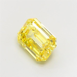 Pierre précieuse de luxe fantaisie jaune intense étincelante, diamant de laboratoire CVD certifié, taille coussin radieuse, pierre gemme lâche - Product Image 6