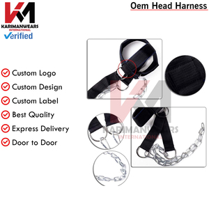 Neck <b>Training</b> Harness Men Women Gym Weightlifting Support <b>Strength</b> Workout Band OEM Supplier - Product Image 5