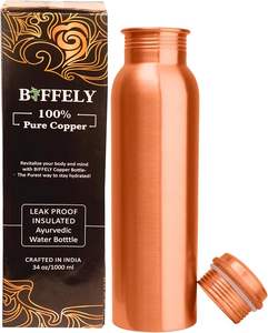 Copper Water <b>Bottle</b> 34oz - Handcrafted Ayurvedic 100% Pure Copper Water <b>Bottle</b> for <b>Drinking</b> Eco Friendly with Premium Quality - Product Image 1
