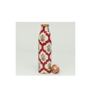 ILAHI's Hammered Copper Eco-Friendly 500ml <b>Water</b> <b>Bottle</b> Lid Classic Design Home Office Travel Outdoor Uttar Pradesh - Product Image 5