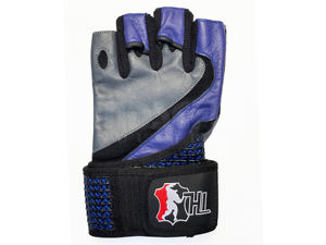 Gants de musculation professionnels bleus et noirs avec bandes de maintien robustes pour les poignets |   Poignée antidérapante de qualité supérieure pour un équipement de musculation ultime - Product Image 5