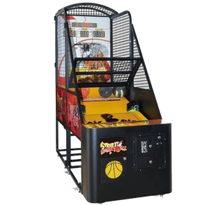 Machine de jeu d'arcade HGR Amusement Street Basketball personnalisée avec système de rédemption de tickets, fonctionnant à pièces/cartes, jeu de tir avec tickets de score - Product Image 1