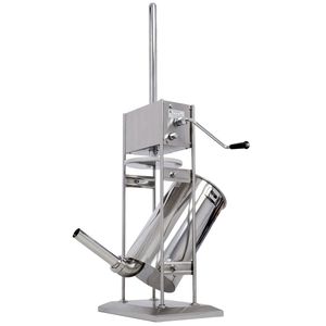 Remplisseuse de saucisses professionnelle à double vitesse en acier inoxydable 22LB/10L, remplisseuse de viande verticale avec 4 tubes de remplissage - Product Image 4