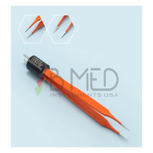 Pince bipolaire McPherson antiadhésive isolée, 4 embouts droits de 0,5 mm, instrument chirurgical ophtalmique et spinal - Product Image 1