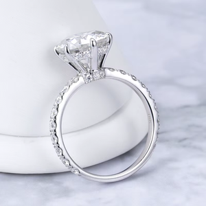 Unique and stylish Customized Diamond Ring 18k solid Gold 2.8ct D Color VS1 Round Lab Grown Diamond Ring - Product Image 5