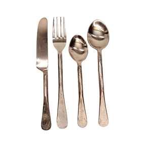 Ensemble de couverts en acier inoxydable avec manche géométrique, cuillère, fourchette, couteau, argenterie, vaisselle de table, ustensiles de cuisine - Product Image 6