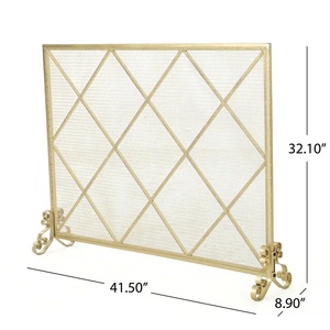 Paravientos Metálico Decorativo Regal Diamond Lattice para Chimenea con Malla Protectora y Protector de Chispas Independiente - Product Image 5