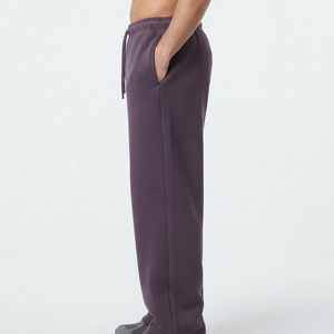 Pantalon de jogging en toile pour homme, style streetwear, coupe droite, ample et oversize, avec cordon de serrage à la cheville, idéal pour l'automne, 100% coton - Product Image 2