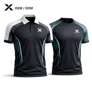 T-shirt de tennis pour homme X Sports City en polyester imprimé, manches longues, anti-humidité, design color block, toutes saisons, coupe classique - Product Image 1