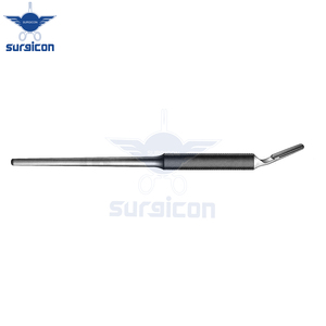 Cuchillo de Cirugía con Mango de Goma de 14 cm / 5-3/4 Pulgadas 3 mangos quirúrgicos reutilizables de acero inoxidable, redondos, angulados y sólidos para uso dental - Product Image 5