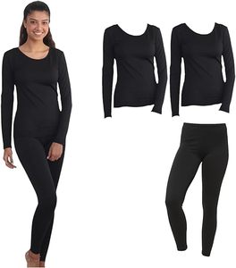 Conjunto de Ropa Interior Térmica Personalizable para Mujer, Calzoncillos Largos con Calefacción, Ropa Interior Térmica Neutral para Invierno - Product Image 1