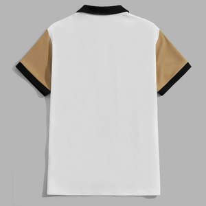 High Quality Mens Polo Shirt Regular Fit <b>3</b>-button Closure Soft Touch Elastic Material Comfortable Short Sleeve For Summer - Product Image 4