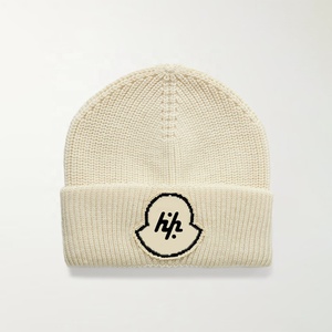 Gorro de Punto de Lana 100% de Alta Calidad al por Mayor, Negro, Cálido para Invierno, Transpirable, Impermeable, Ajustable, con Puño, Estilo Beanie - Product Image 4